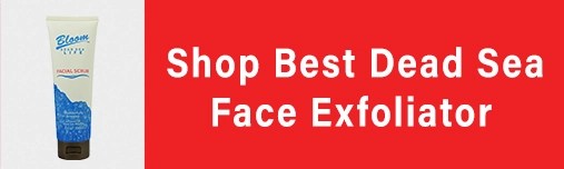 Dead Sea facial scrub, featuring a textured, exfoliating formula with visible mineral particles, highlighting its skin-smoothing and rejuvenating benefits.