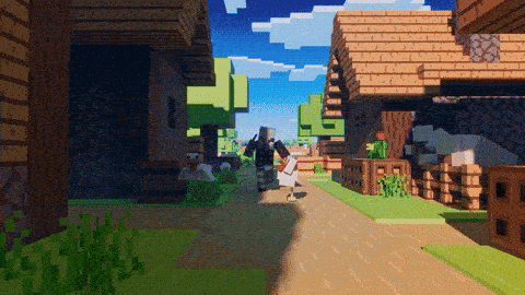 Minecraft gameplay gif