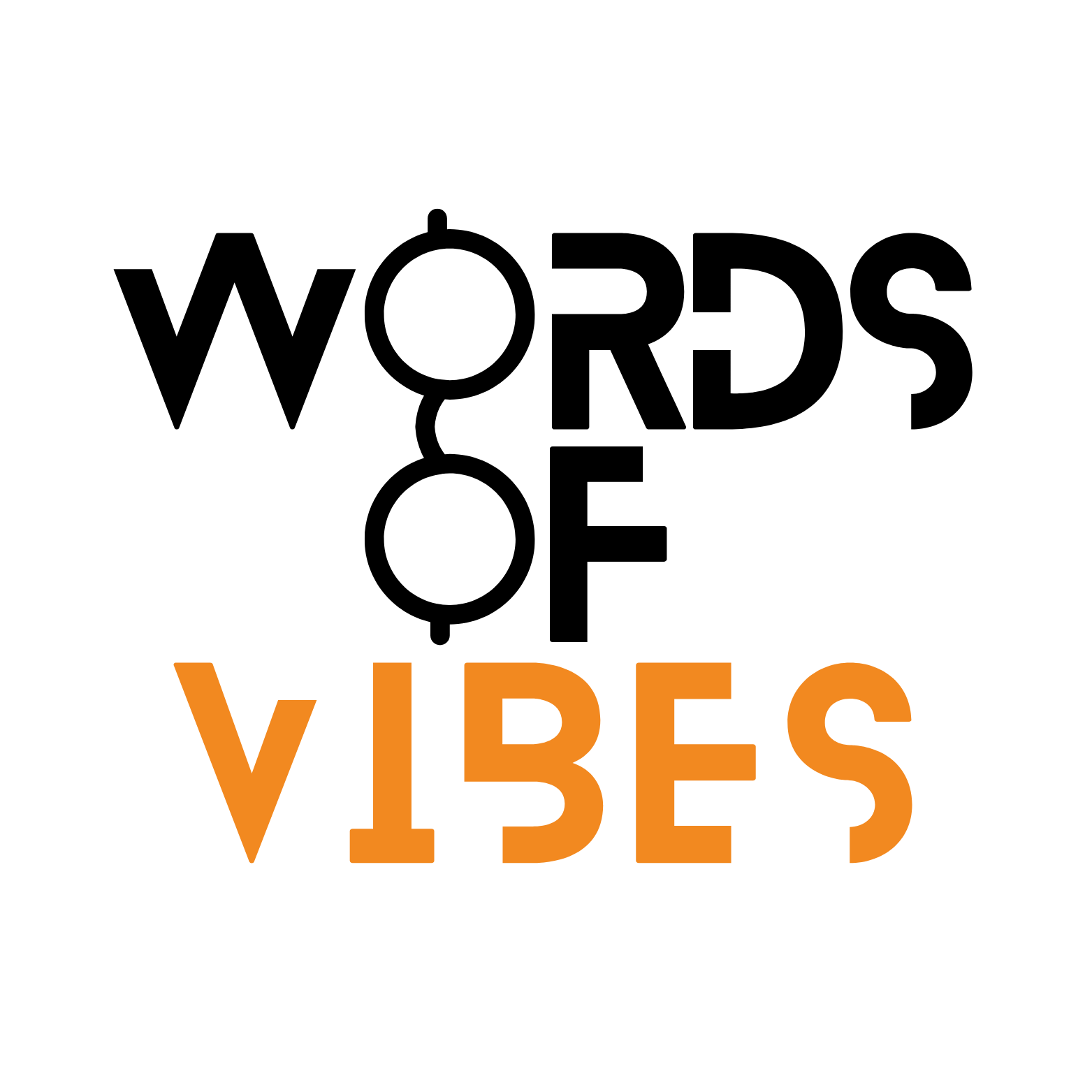 Words of Vibes logo featuring a modern, vibrant design symbolizing positive energy and uplifting messages.